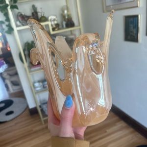 Vintage Murano Tan Art Vase